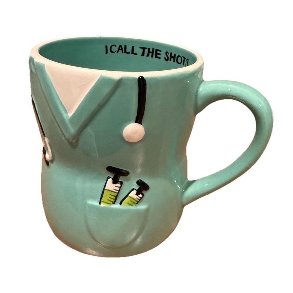 Nurse Doctor Coffee Mug I Call The Shots Big Mug Ceramic Hospital Gift 20 Oz TAG
